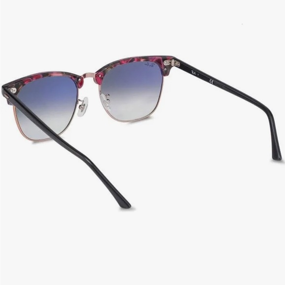 Ray-Ban Clubmaster Sunglasses with Black and Pink Frame - Picture 3 of 9
